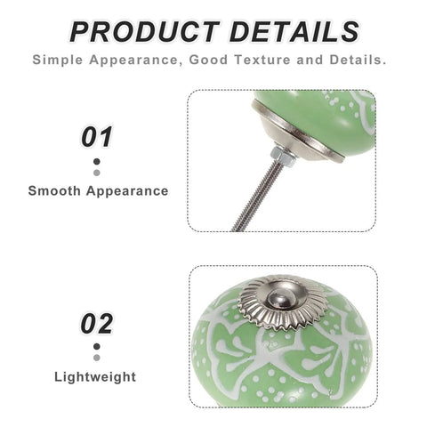 Top Shelf Vintage Floral Ceramic Cabinet Knobs And Drawer Pulls Set To Freshen Your Space With A Darn Cute 40mm round design showing smooth appearance.