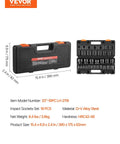 Carrying case for One Half Inch Drive 19-Piece Impact Socket Set Tough As Nails Heavy Duty Alloy Steel SAE Range