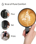 Self Heating Coffee Mug With Rechargeable Battery And Digital Temperature Control Keeps Your Drinks Piping Hot All Day Long Sleek LED display shows temperature at 125F