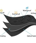 Heavy Duty 8ft Pool Table Cover Waterproof Fade Resistant Windproof Scratch Resistant Black Billiard Snooker Table Cover Shield