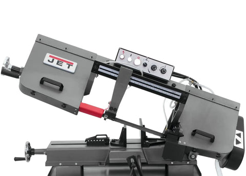 9 By 16 Inch Metal Cutting Horizontal Band Saw With 1.5 HP Motor 115 Or 230V Single Phase Built For Tough Materials And Workhorse Performance Self Propelled Blade Brush Extends Blade Life