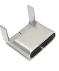 Stainless Steel Clip Style Buckle Three Quarters Inch Wide For Metal Bands Holds Single Or Double Wrapped 304 Stainless Steel, 100 Per Box