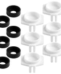 Set of black cup seals and white diverter gates for Tub Spout Repair Kit 101237 Six Pack Cup Seal And Diverter Gate Replacement For Moen 3800