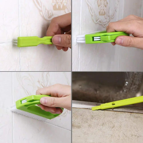 3 In 1 Grout Cleaner Brush With Long Handle For Tile Joints And Shower Grout Scrub Brush Stiff Bristles used on tiles