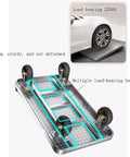Heavy Duty Folding Cart With Wheels And Handle For Easy Haul And No Sweat Transport Durable Platform Cart Built To Last 90 By 60 Cm
