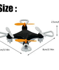 Mini Drone For Beginners With Easy Stunt Flights And 360 Degree Tricks, Grab And Go Remote Controlled Quadcopter size dimensions