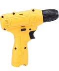 Lightweight Cordless Drill Driver With Badass Torque For Wood And Tile Easy Home Repair Tool Slick Rechargeable Power Drill For Homeowner Projects Rock Solid Job Site Workhorse side view with ergonomic grip in yellow finish.