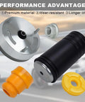 Front Strut Shock Mount Kit For BMW X5 E70 4 8i Compatible showing components including bump stop and damping materials
