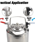 Keg Ball Lock Disconnect Set With Gas 1/4 Barb And Liquid 1/4 Barb Quick Disconnects Plus Beer Swivel Nuts For Home Brewing, Sturdy PBT Body And Stainless Steel Barb Parts, Easy Clamp On Connections, keg with gas in and liquid out disconnects