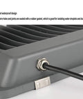 Close-up of JUDYSSY Creative 300W Led Outdoor Waterproof Flood Light highlighting sealed waterproof design and aluminum material.