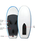 Go-To Wind Wingfoil And Hydrofoil Board Kit With Inflatable Wing Pack showing nylon handle and EVA anti-slip pattern