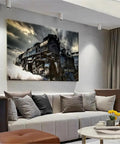 Dope Steam Locomotive In Motion Poster Wall Art Print Canvas Painting for Bedroom Living Room Bathroom or Office Decor