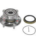 2 Pack Front Wheel Hub Bearing Assembly For Toyota Sequoia 2008 To 2021 And Toyota Tundra 2007 To 2021 4WD Front Left Or Front Right OE Replacement With Beefy Sealed Bearings And Easy Install, shown with components