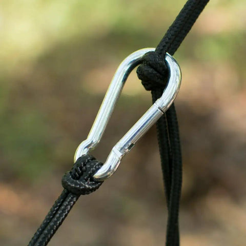 Steel carabiner and rope for Neolite Single Camping Hammock Ultra Lightweight Portable Nylon Parachute Hammock For Backpacking Travel