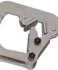 Heavy Duty Chrome Steel Welding Clamps With 360 Degree Rotation For Versatile Metalworking Pipe Joining And Wood Column Fixing Jobs Onsite, close-up view showing rotating mechanism.
