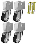 4 Pack Heavy Duty Furniture Wheel Castors 1.5 Inch Universal Swivel Casters quiet trolley wheels for sofas beds tables