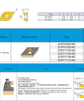 CNC Carbide Inserts Pro Grade DCMT 32.51 And DCMT 11T304 PM For Semi Finishing Turning On Steel With Chip Breaker Diagram