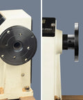 Rock Solid 4 Inch Wood Lathe Faceplate Made From Dang Tough Steel With A Rust Proof Black Finish and eight screw holes view