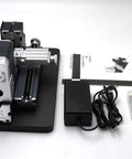 EssSthmy Mini Metal Lathe Machine, 36W 20000 RPM Benchtop Lathe with accessories and manual for precision crafting.