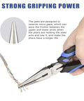 Person using 6 Inch Long Needle Nose Pliers With Side Cutting For Precision Gripping And Cutting In Nickel Chromium Steel