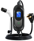 Tesla Level 2 EV Charger With 40 Amp 240V NEMA 14-50 Plug Adjustable Current And Timer 25Ft Cable Mobile Connector