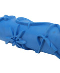 Premium Pattern Paint Roller With Soft Rubber Head for Walls and Ceilings, 12.7 cm blue rubber head with decorative texture.