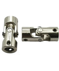 Five Pack 8mm to 8mm Universal Joint Motor Shaft Couplers Rotatable Steering Connectors, 45 Steel Construction Electroplated