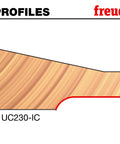 Profile diagram for Insert Backcutter For Double Raised Panels, 3/4 Inch Stock, highlighting 13/64 Inch Radius, red anodized edge