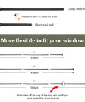Illustration of Heavy Duty Curtain Rod Set for Windows 28 to 50 Inches Five Eighth Inch Diameter Matte Black With Brackets