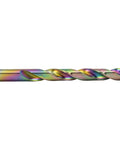 One Quarter Inch Step Point HSS Drill Bit With 135 Degree Split Point Tip, M2 High Speed Steel, Three Flat Shank, Multicolor Finish, Three Pack For Cleaner Burr Free Holes In Tough Materials