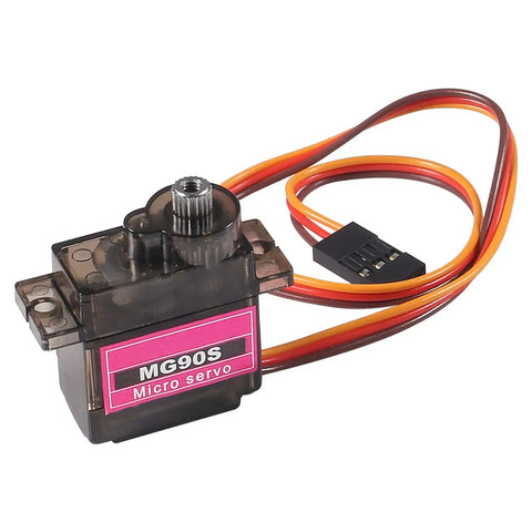 MG90S Micro Servo Pack 8 Pack 180 Degree 9G Geared Servos For RC Planes Boats Cars Helicopters And Small Smart Robots, single servo view