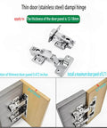 Two Pack 100 Degree Frameless European Style Soft Close Kitchen Cabinet Hinges With Six Way Adjustable Stainless Steel Built In Damping Hydraulic System Full Cover Quiet Soft Close Action Easy To Install Screws Included For Frameless Cabinets