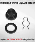 Straight Up Windshield Check Valves Plus Wiper Linkage Bushing Kit for Jeep Wrangler JK JKU 2007-2018, black plastic and metal