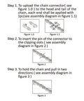 Assembly diagram for Five To Eight Speed Bike Chain One Half By Three Thirty Second Inch 122 Links, Easy To Install Quick Link