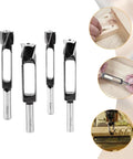 Heavy Duty Wood Plug Cutter Drill Bit Set Featuring Four Sizes For Nailed It Furniture Fixes Built Tough As Nails From Premium Carbon Steel And Engineered For No Sweat Shop Work Ahead, showing four sizes of cutter bits.