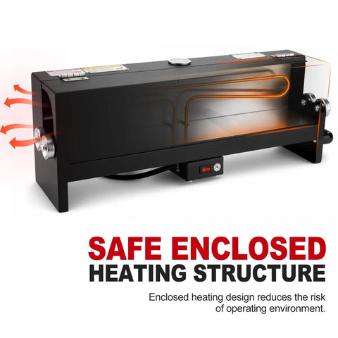 Metlead 1/2 To 2 Inch Pvc Conduit Bending Heater, 1700W Electric Pipe Bender showing enclosed heating structure and controls.