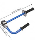 Heavy Duty Handheld Stretch Wrap Dispenser For Shipping Boxes And Pallets Smooth Operator Design with blue handles and alloy frame.