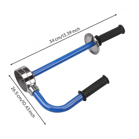 Ergonomic Handheld Stretch Film Dispenser With Smooth Roll Guide And No Sweat Tension Dial For Quick Pallet Wrapping and Heavy Duty Packaging, 34cm length, alloy body.