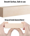 Two Pack 6 By 3 By 3 Inch Basswood Carving Blocks For Whittling And Beginner Woodworking, held between hands.