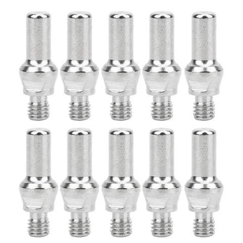 Front view of quick-release electrodes from 24 Piece IPT40 Plasma Cutter Consumables Kit With Quick Release Electrodes And Nozzles For 55DS Pro And 65DS