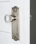Meadows Plate And Interior Crystal Door Knob For Large Doors With Decorative Backplate Retro Vibe Crystal Hardware