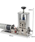 Solid Build Wire Stripper Machine For Fast Cable Prep And Household Wiring Fixes No Sweat Electric Stripping Tool with dimensions.