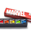 Vivid Marvel Golf Ball Gift Set Five Pack With Officially Licensed Captain America Hulk Iron Man Thor Spider Man Designs In Bold Colorful Graphics For Fans And Collectors.