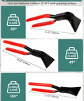 3 Piece Hand Seamers Sheet Metal Tools with Straight Jaw 45 Degree Jaw and 90 Degree Jaw for Pro Grade Metal Bending Pliers Set
