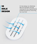 10-hole design image of Cat Water Fountain Replacement Filters And Pre Filter Sponges Kit For Ceramic Pet Fountains.