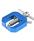 Top Shelf Pinion Gear Puller Kit For Rc Cars And Truggies, compact blue aluminum tool with precision jaws for easy gear removal.