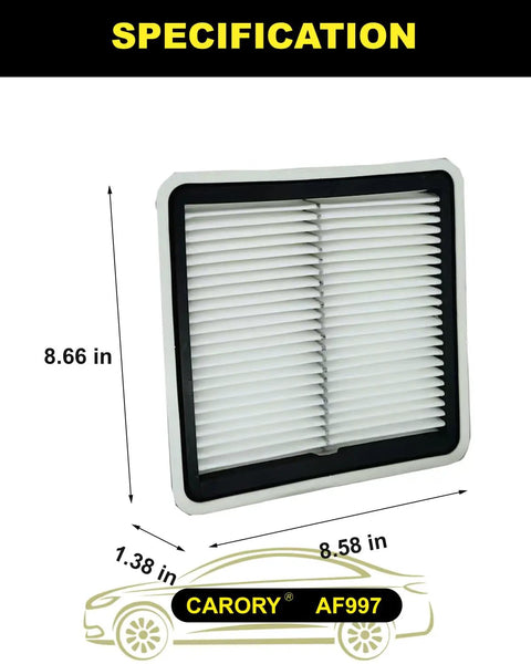 Subaru Engine Air Filter Replacement For Outback Forester Crosstrek Legacy Impreza WRX Tribeca And More 2005 2019 Models dimensions