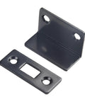 Ultra Slim Magnetic Cabinet Catch for Doors and Closets, black stainless steel latch with screws, 4 pack, modern design
