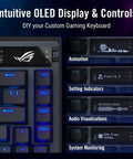 Buttery Smooth Wireless Mechanical Gaming Keyboard With 75 Percent Tkl Layout And Tri Mode Hookup showcasing intuitive OLED display with controls.