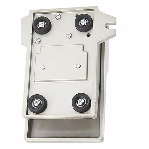 Bottom view of Workhorse Foot Pedal Valve Five Two Way Pneumatic Actuated By Foot Switch With Lock Quarter Inch Port Aluminum Alloy